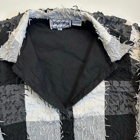 Vintage Silver Stream Buffalo Check Cropped Jacket - Picture 5 of 6